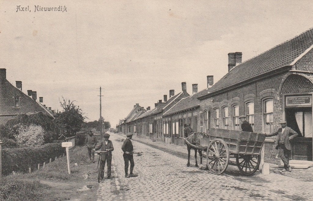 AXEL Nieuwendijk met Café De Weegbrug, Verzenden, Voor 1920, Ongelopen, Zeeland