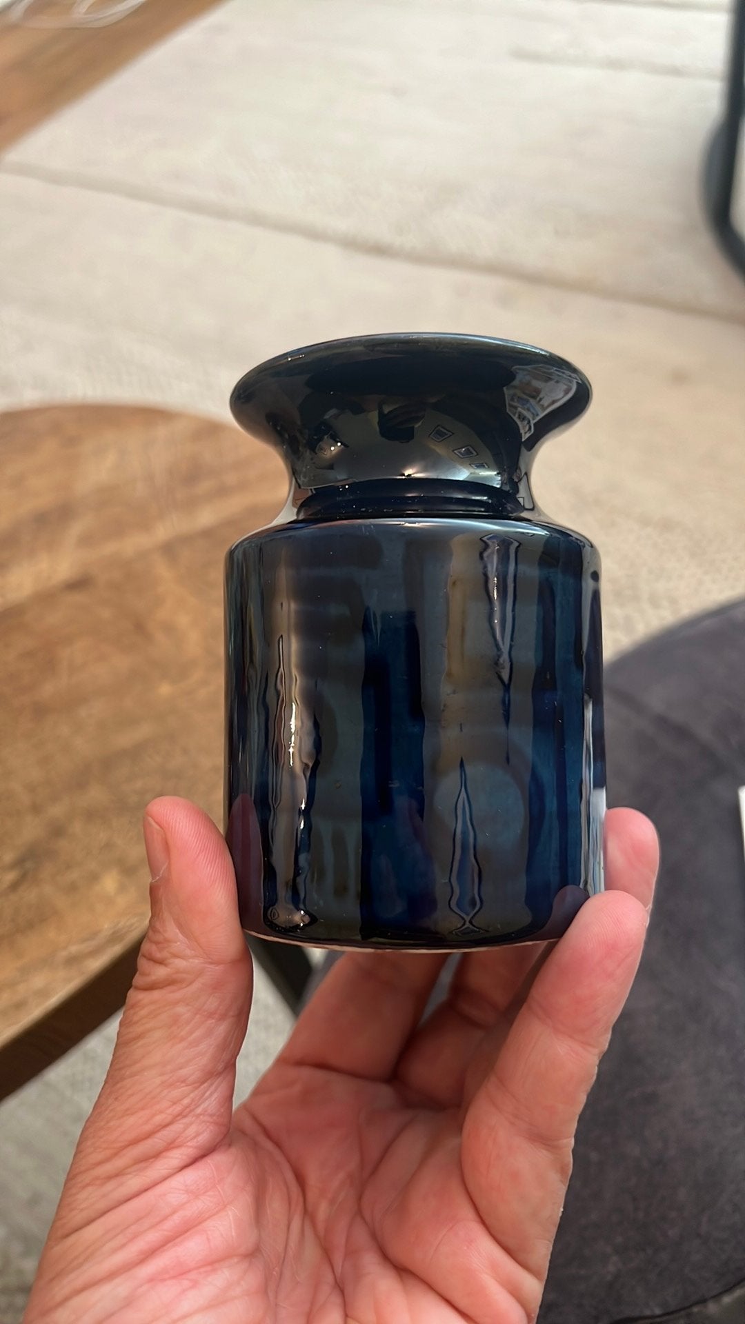 Leuk blauw vaasje, Antiek en Kunst, Ophalen of Verzenden
