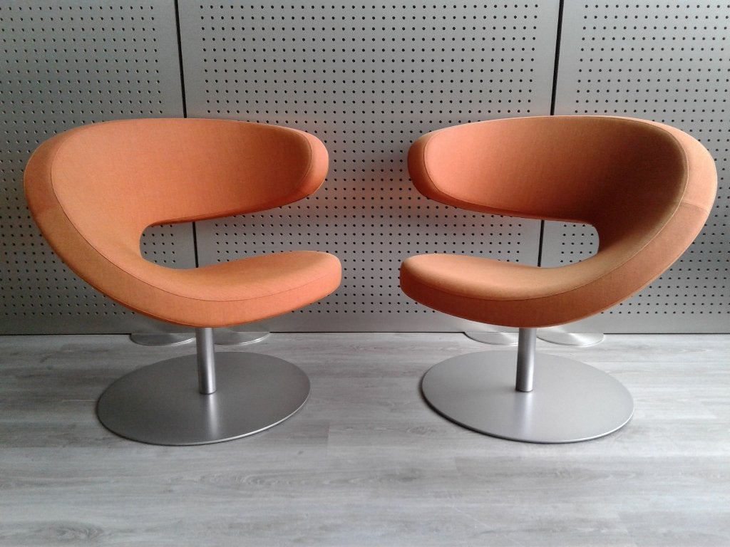 Set van 2x Variér (Stokke) Peel Club (Oranje), Zeer Mooi!, Huis en Inrichting, Fauteuils, Overige materialen, Ophalen of Verzenden