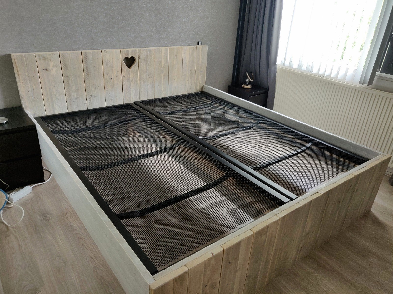 Auping spiraal bodems 2 stuks 100 x 220 NIEUW, Ophalen, 100 cm, Metaal, Grijs