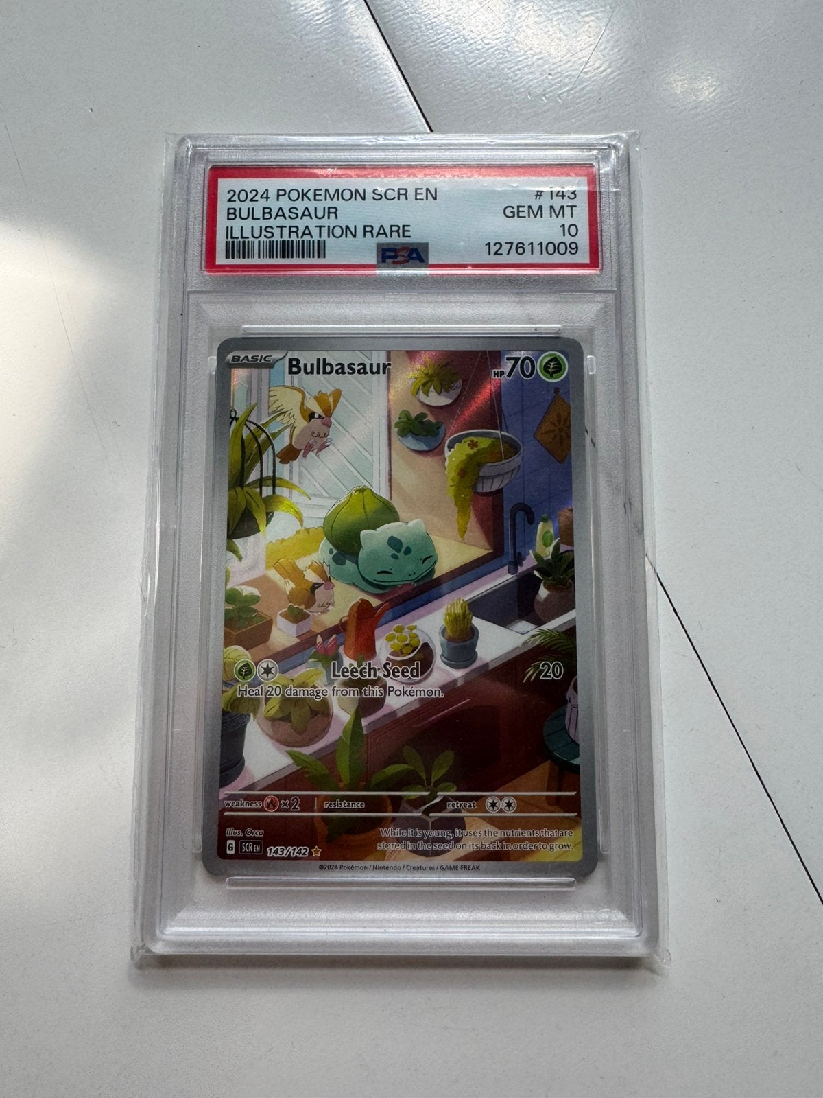 Bulbasaur 143 PSA 10, Ophalen of Verzenden, Zo goed als nieuw
