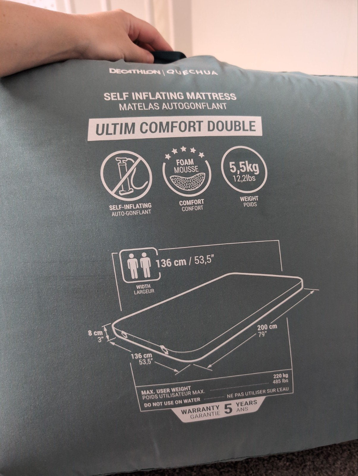 Luchtbed self inflating mattress, Ophalen