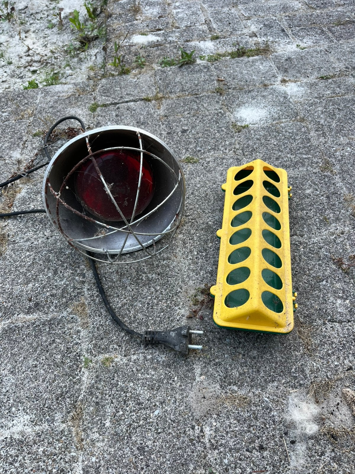 Warmtelamp en kuikenvoerbakje, Ophalen, Gebruikt, Overige typen