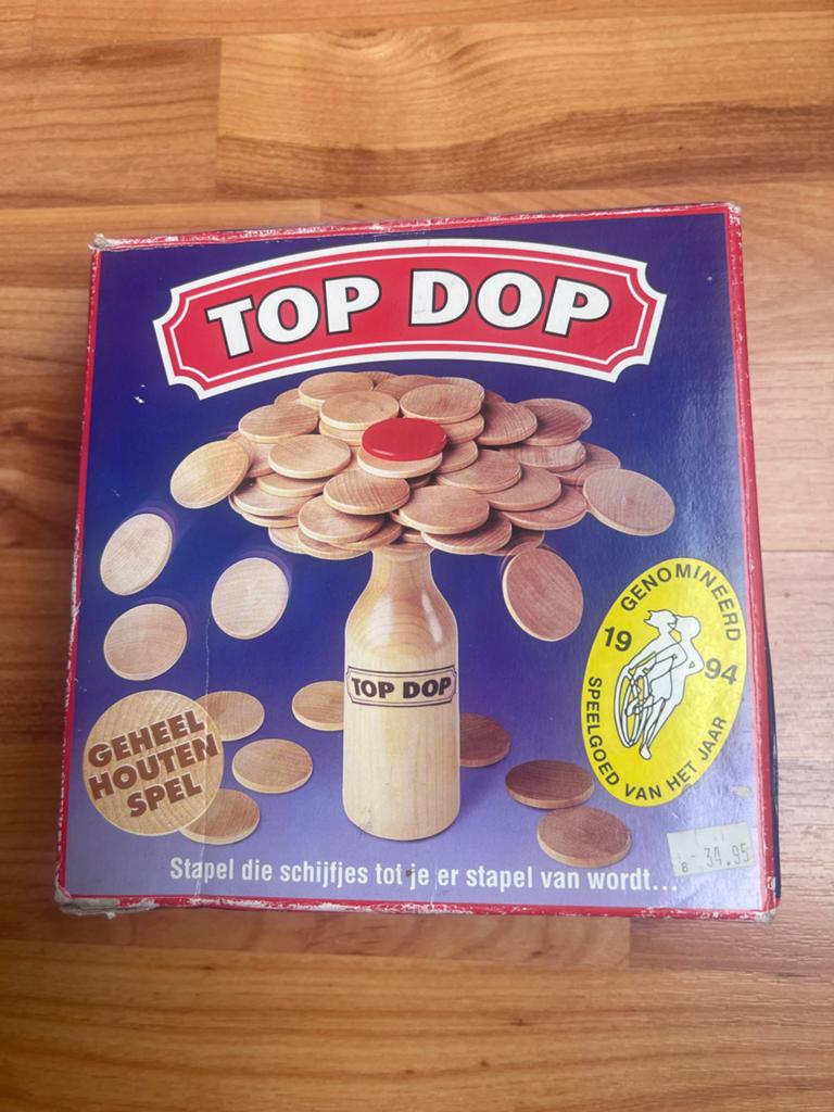 Top Dop Spel - Genomineerd Speelgoed van het Jaar 1994, Een of twee spelers, Ophalen of Verzenden, Gebruikt, Reisspel