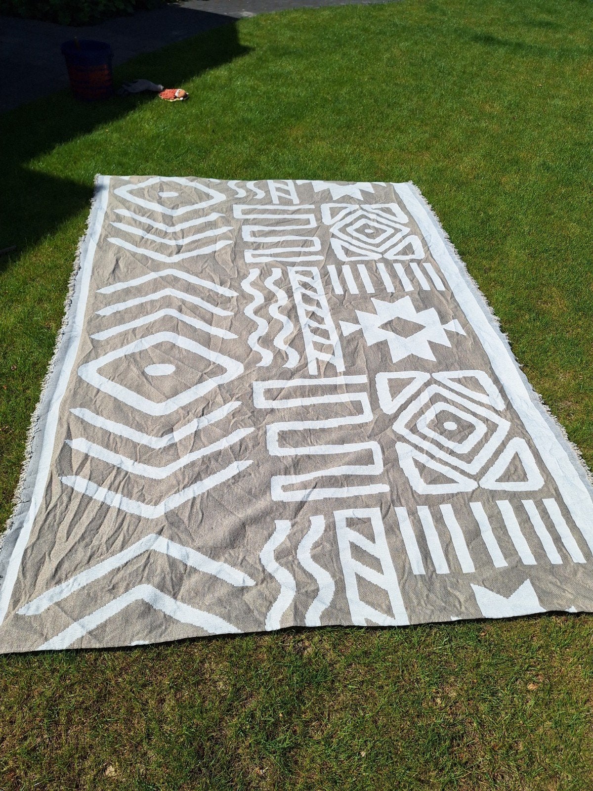 Plaid,Sprei,deken,250x180,Japandi,Ibiza,Boho,tuin,decoratie, Ophalen of Verzenden, Zo goed als nieuw