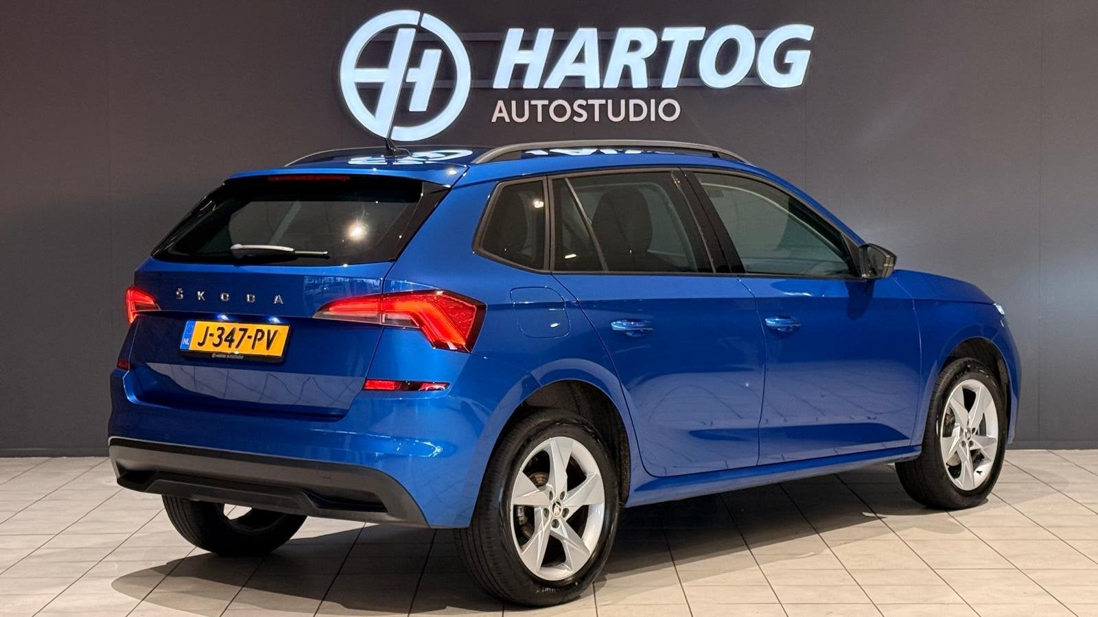 Skoda Kamiq 1.5 TSI ACT Business Edition + MEMORY / PREMIUM, Auto's, 4 cilinders, 150 pk, Blauw, Automatische klimaatregeling