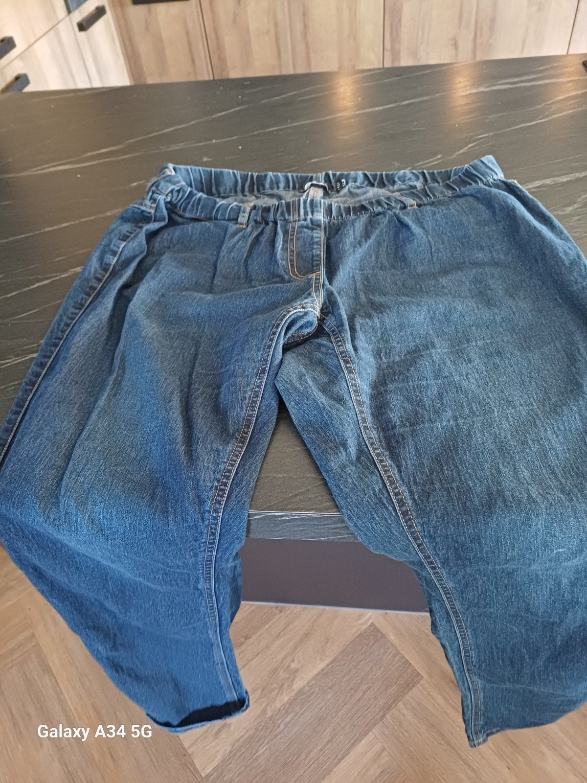 dames denim broek, Kleding | Dames, Ophalen of Verzenden, Nieuw, Blauw, Lang