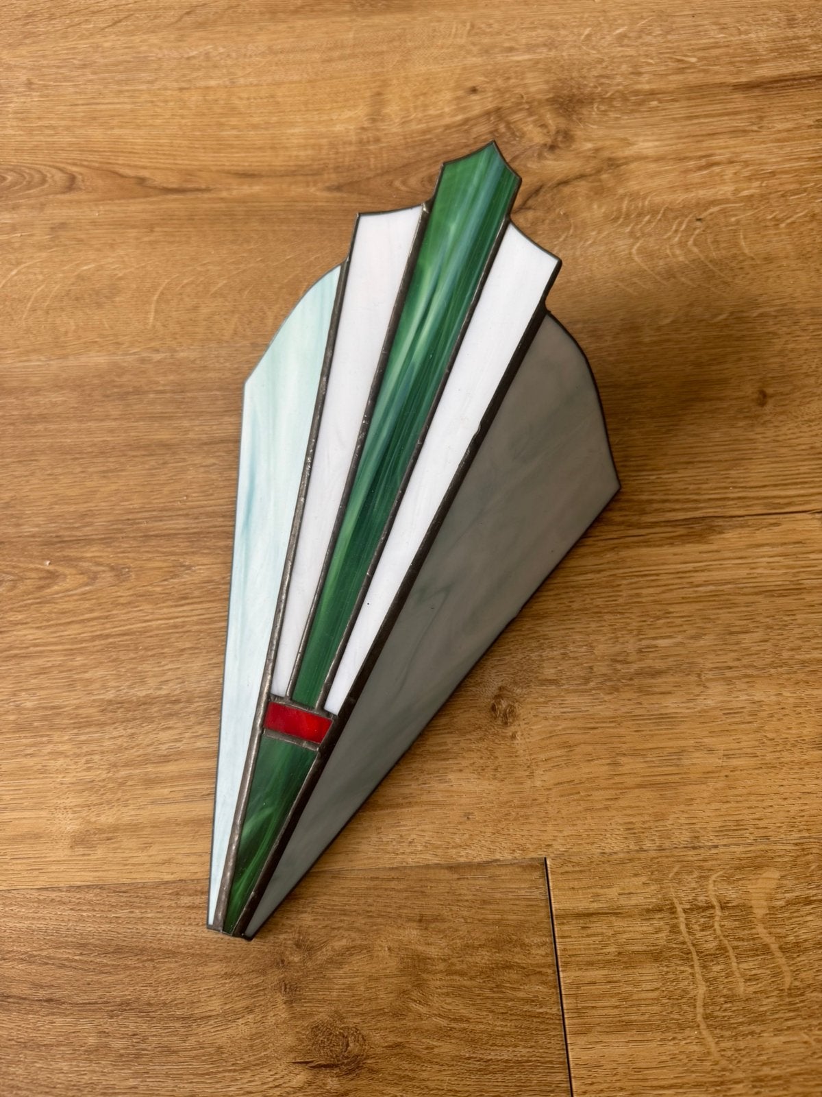 Wandlampje - glas in lood - art deco, Ophalen