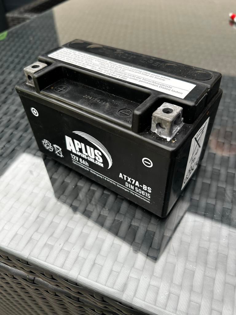 Aplus Motorfiets Accu 12V 6Ah ATX7A-BS DIN 50615, Ophalen of Verzenden, Gebruikt, Overige automerken
