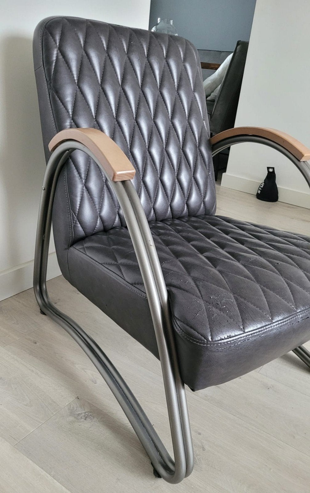 stoel retro, 75 tot 100 cm, Ophalen of Verzenden, Metaal, Retro