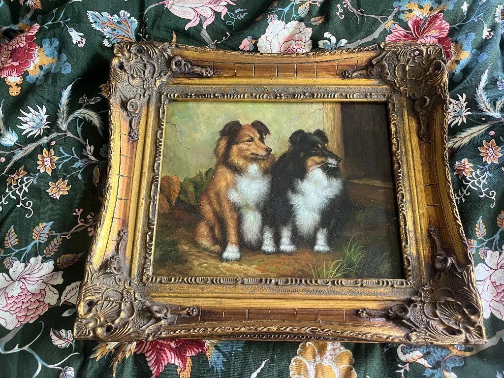 Schilderij honden, Antiek en Kunst, Ophalen of Verzenden