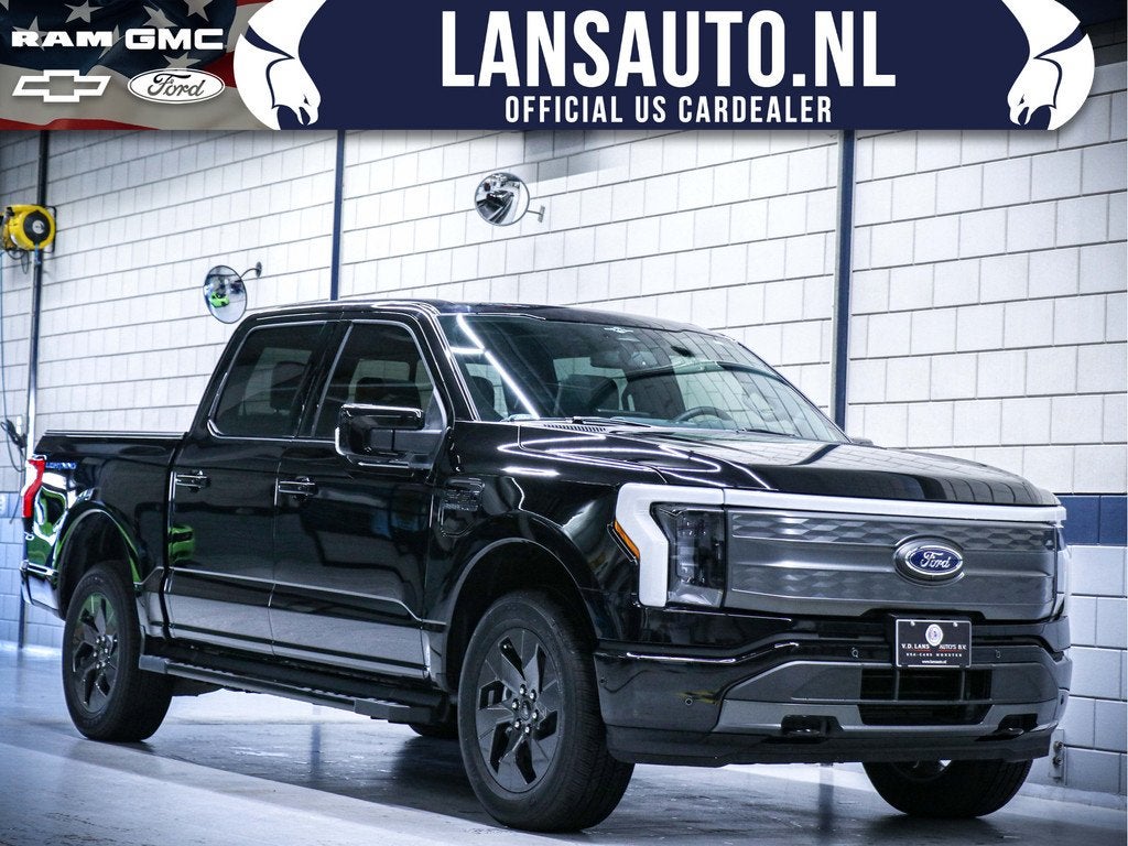 Ford Lightning Lariat Extended Range | 514 km. range Extende, Auto's, Automaat, Zwart, Zwart, Leder
