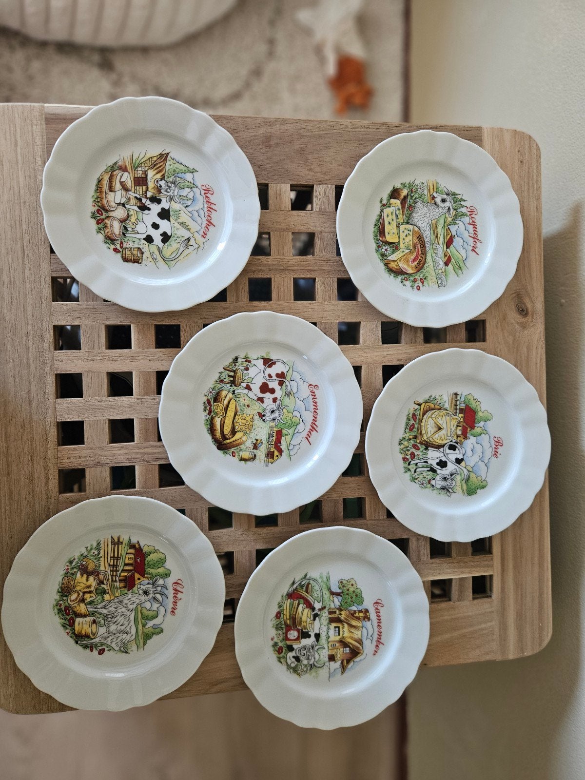Set van 6 Winterling Marktredwitz Bavaria kaasbordjes, Antiek en Kunst, Ophalen
