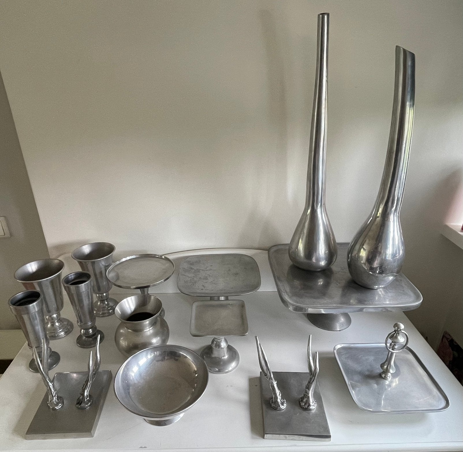 Partij Aluminium woonkamer Decoratie 15 Items in 1 koop., Huis en Inrichting, Woonaccessoires | Overige, Ophalen, Natuurlijk materiaal