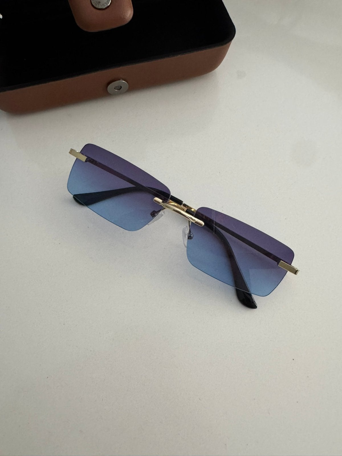 Cartier Bril, Blauw met goude acsenten, Overige merken, Blauw, Ophalen of Verzenden, Zo goed als nieuw