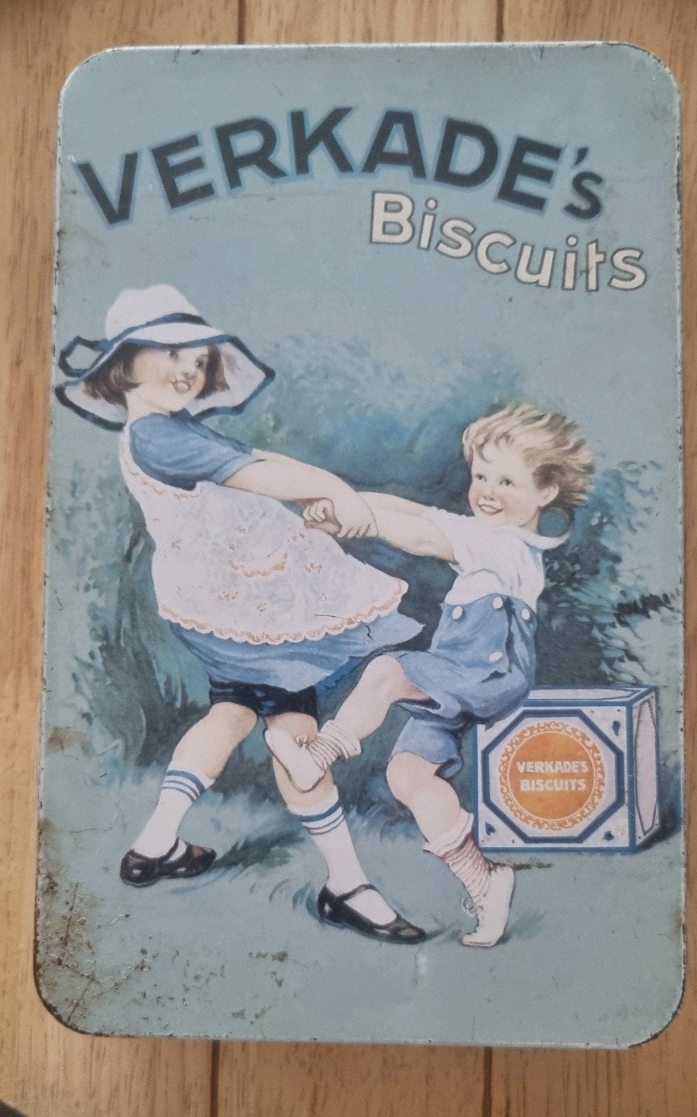 verkade biscuits koekblik, Verzamelen, Blikken, Ophalen of Verzenden, Gebruikt, Koek(jes), Verkade