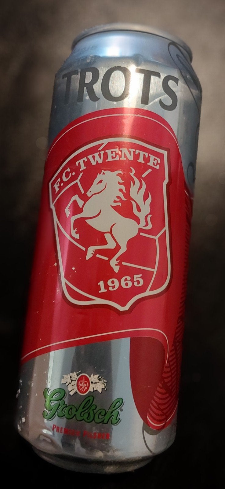 FC Twente Grolsch Trots Blikje - Uniek Verzamelobject, Ophalen of Verzenden, Nieuw, F.C. Twente, Overige typen