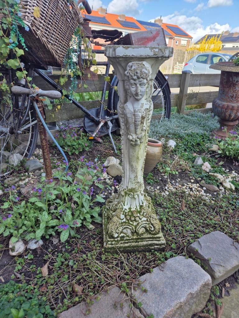 Mooi geleefde landelijke brocante sokkel - 74 cm hoog, Ophalen, Metaal, Overige typen