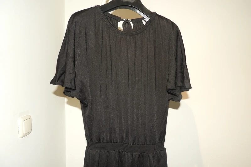Missoni zwarte jumpsuit broek pak gladde stof open rug 38, Maat 38/40 (M), Verzenden, Zwart, Missoni