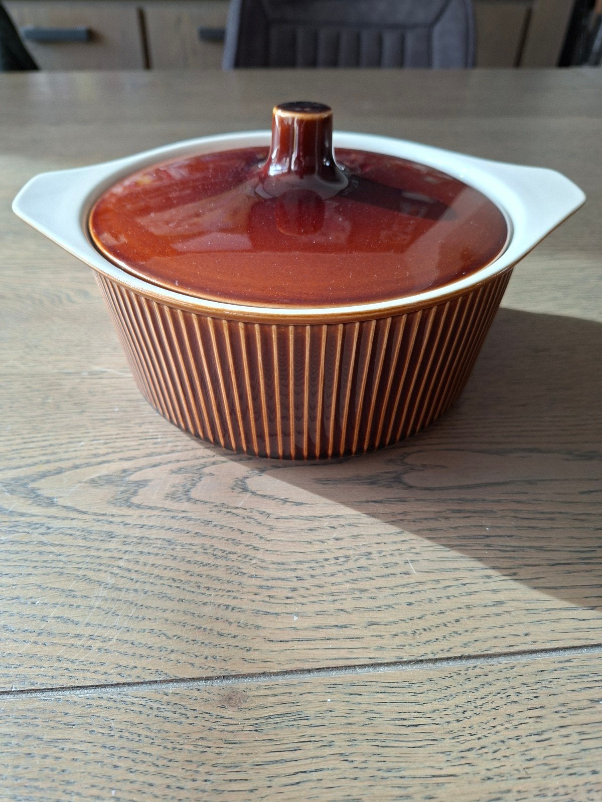Vintage Villeroy & Boch ovenschaal, Huis en Inrichting, Ophalen of Verzenden, Zo goed als nieuw, Steen/keramiek, Bruin
