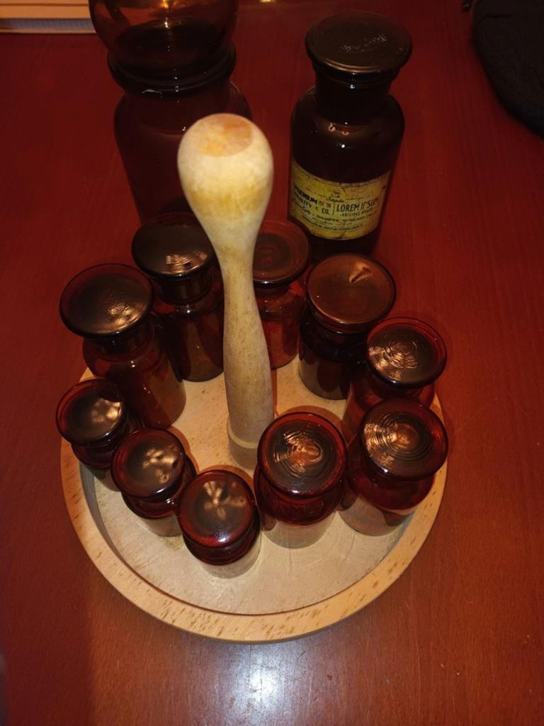 12 Glazen Apothekers  Potjes, Ophalen