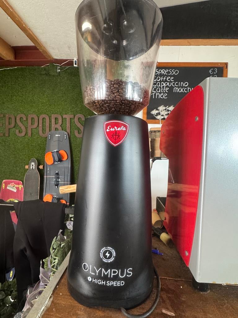 Eureka Olympus High Speed koffiemolen, Witgoed en Apparatuur, Koffiezetapparaten, Gebruikt, Koffiebonen, Overige modellen, 10 kopjes of meer