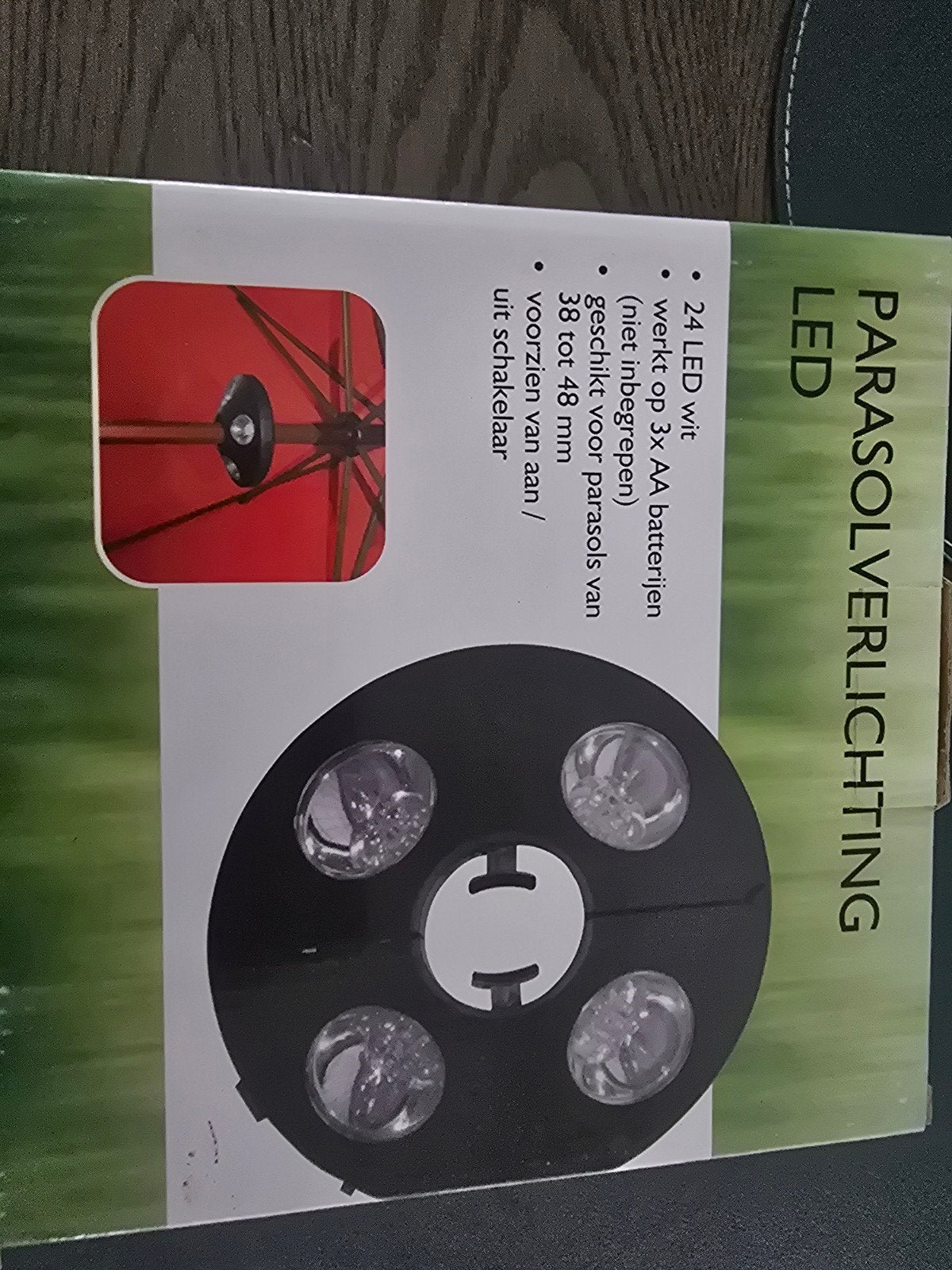 LED Parasolverlichting - 24 LED's, batterijgevoed, Ophalen of Verzenden, Nieuw, Overige typen