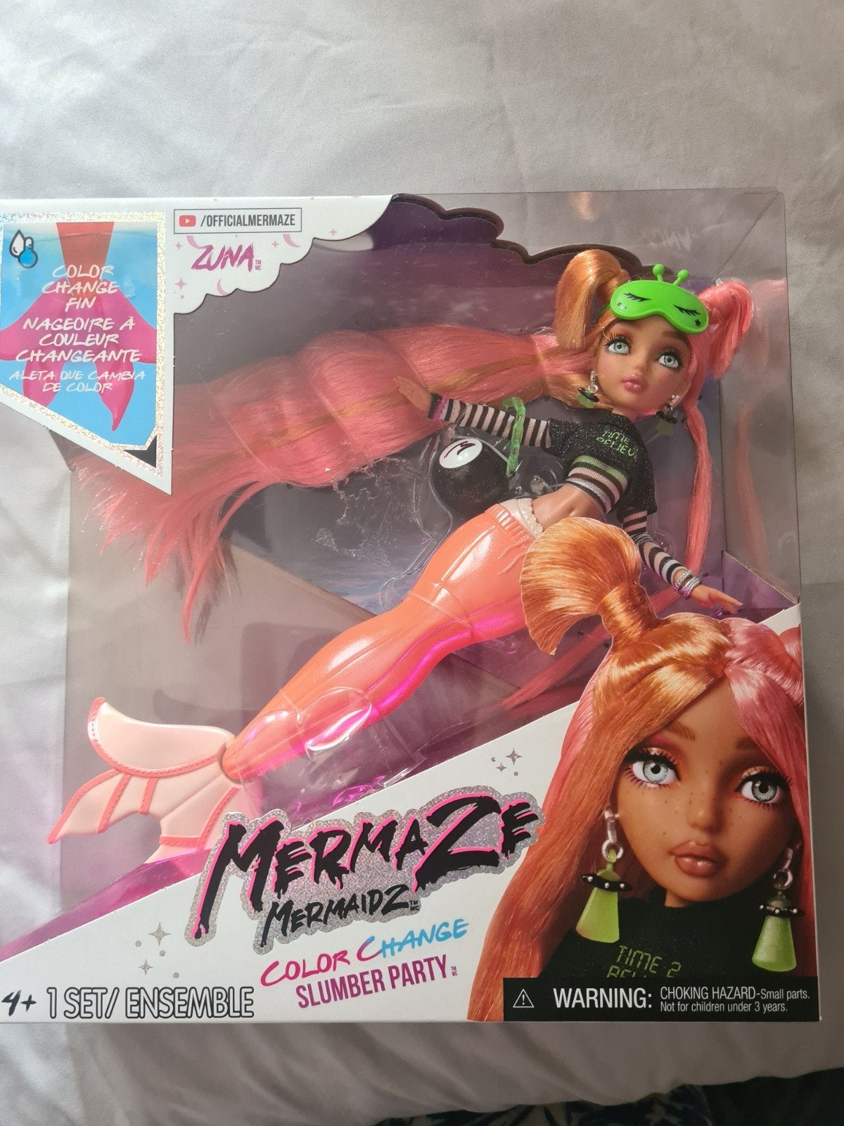 Mermaze Mermaidz Color Change Slumber Party Zuna pop, Ophalen of Verzenden, Nieuw, Overige typen