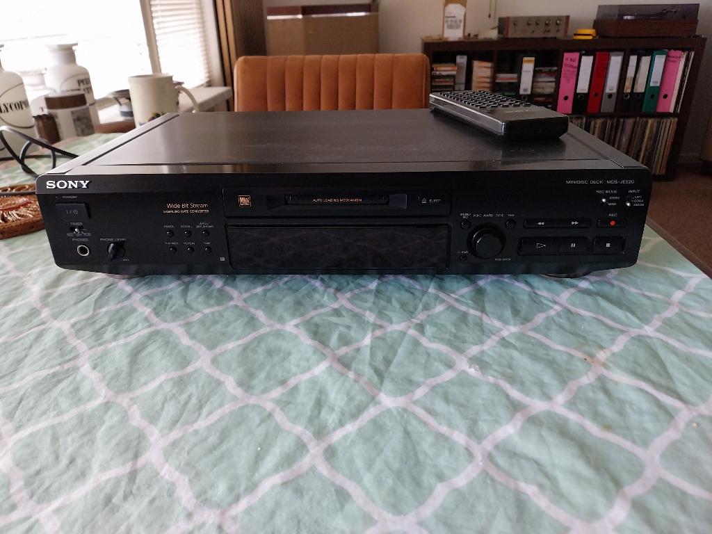 Sony mds je520 minidisc deck, Ophalen, Minidisc-speler
