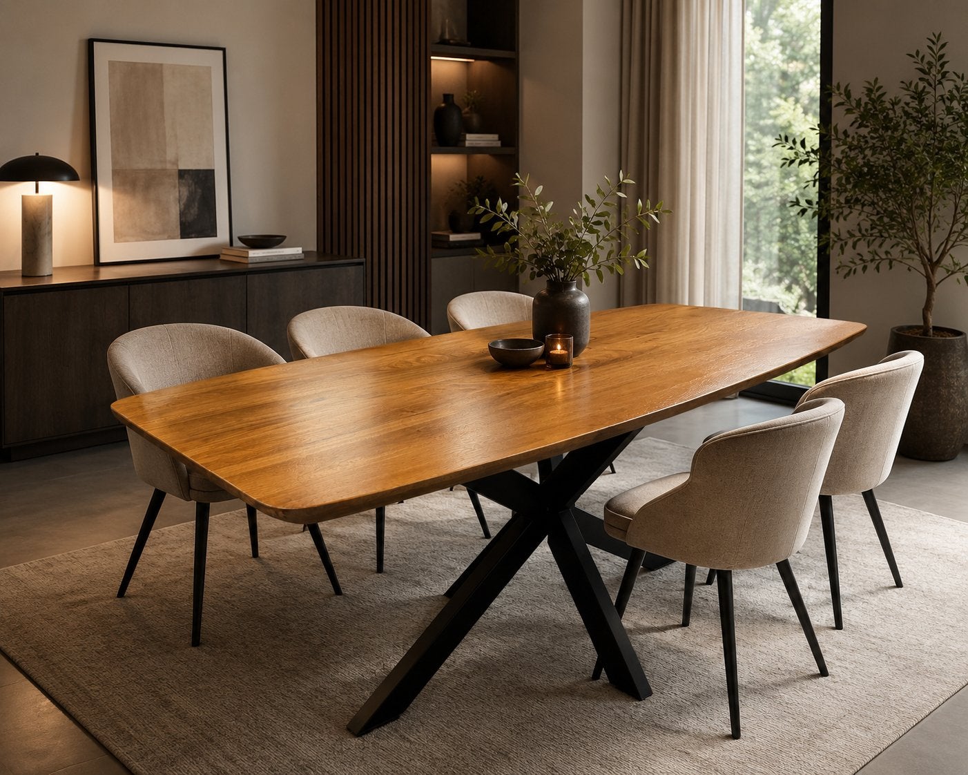 Deens ovale tafel van robuust mango hout 150x80x77, Ophalen, Industrieweg 25, 100 tot 150 cm, Rj