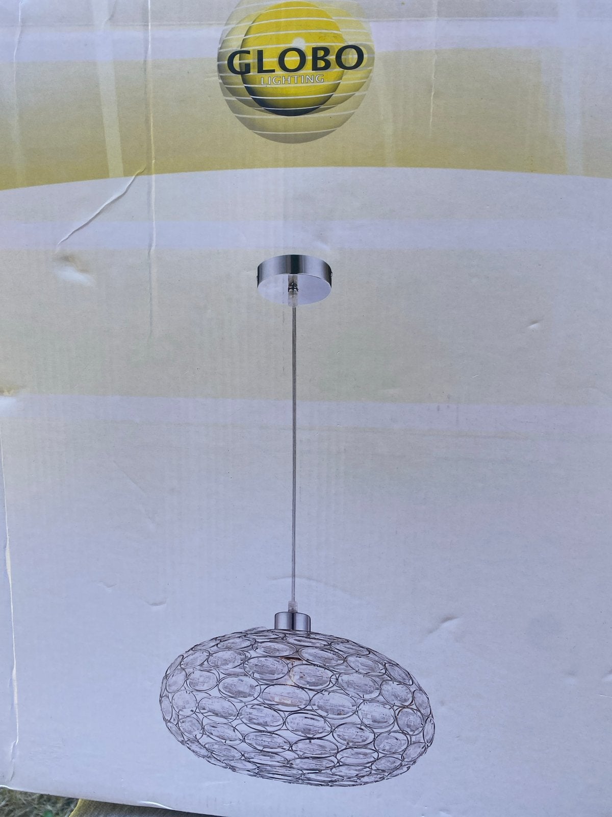 Globo Lighting Hanglamp met Kristallen Decoratie, Ophalen, Nieuw, Metaal, Overige fittingen