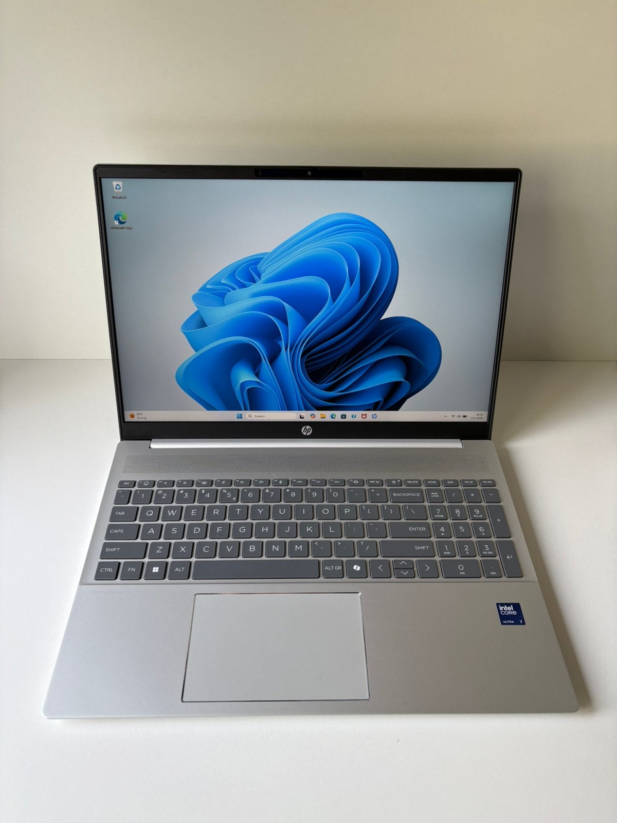 HP OmniBook 5 16 Core Ultra 7 255U 16GB 512GB SSD, Computers en Software, Windows Laptops, Qwerty, Ophalen of Verzenden, Zo goed als nieuw
