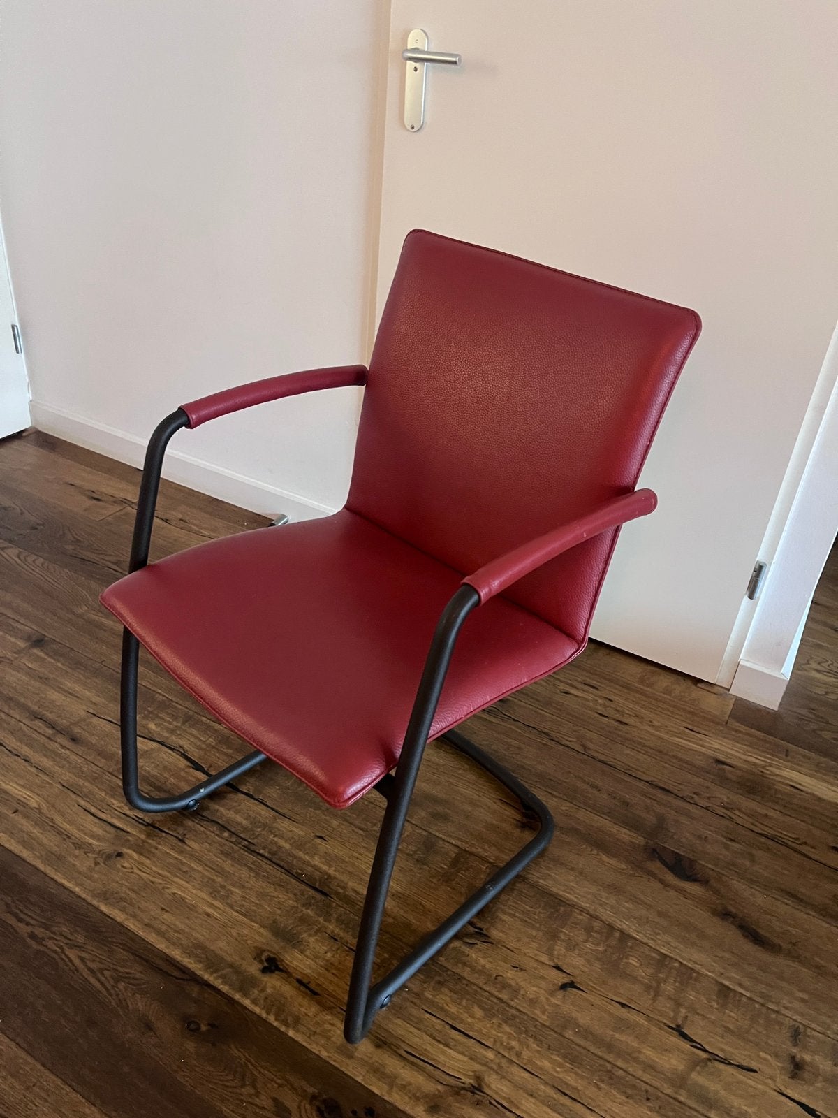 Leer Leolux Freyr Eetkamerstoelen stoel 6 stuks, Huis en Inrichting, Ophalen, Gebruikt, Leer, Vijf, Zes of meer stoelen