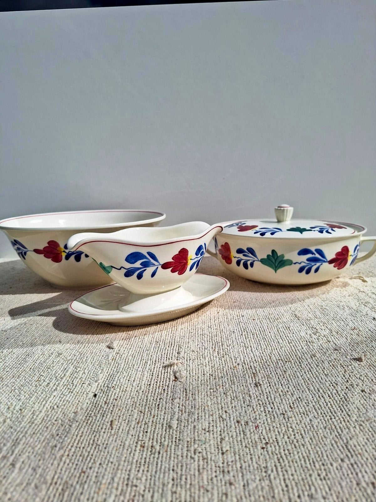 vintage Royal Sphins servies handgeschilderd boerenbontdecor, Ophalen of Verzenden
