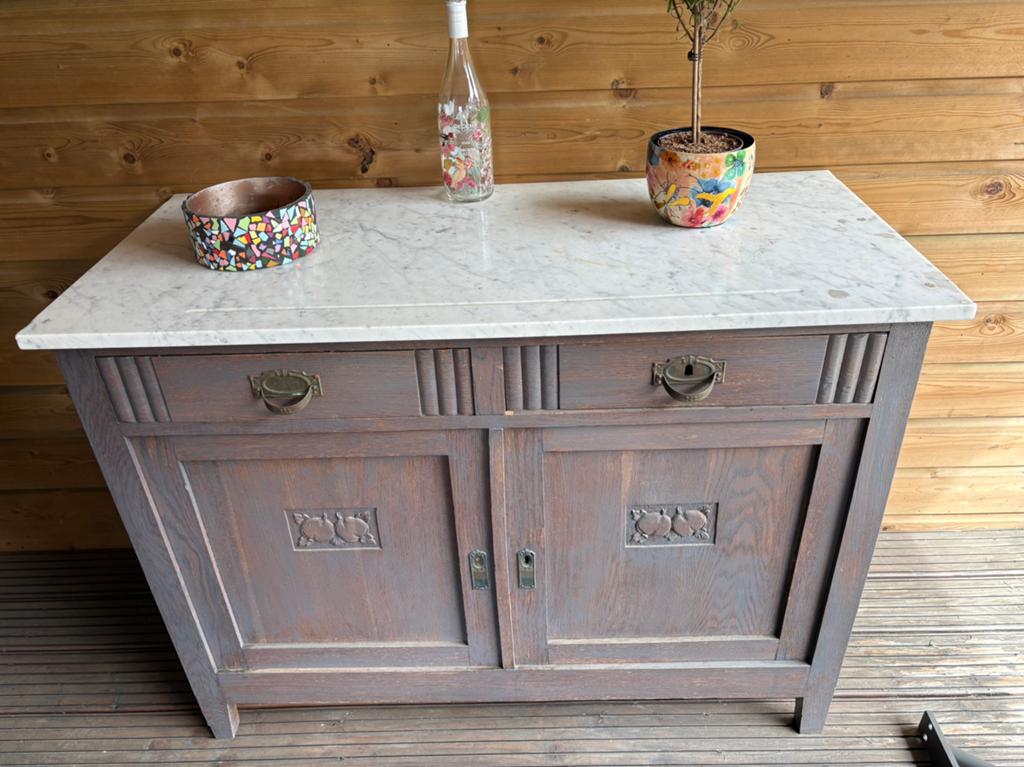 Antiek dressoir met marmeren blad, Antiek en Kunst, Ophalen