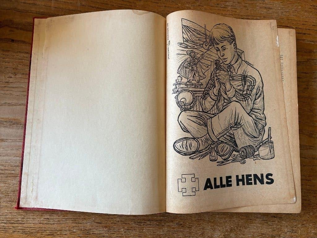 Vintage verzamelband Alle Hens 1958 - 1959, Verzamelen, Scouting, Ophalen of Verzenden, Gebruikt, Boek of Tijdschrift