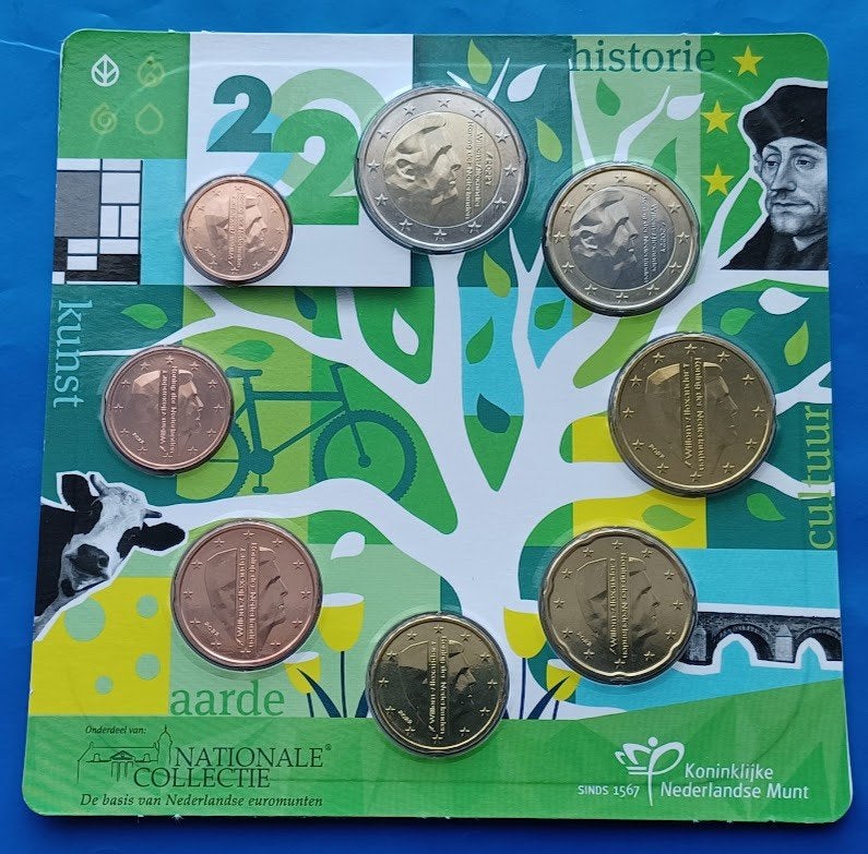 Jaarset Nederland 2022 UNC-kwaliteit, Verzenden, Koningin Beatrix, Euro's, Setje