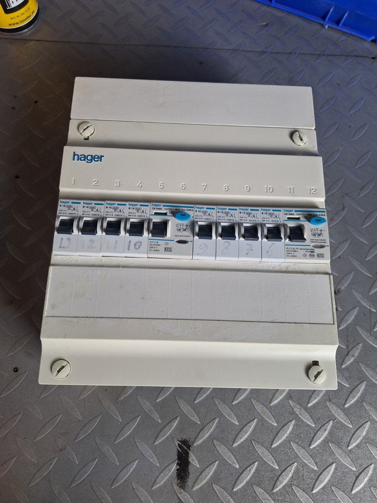 Hager Groepenkast Installatieautomaten en Aardlekschakela, Ophalen of Verzenden, Gebruikt, Hager, Groepenkast