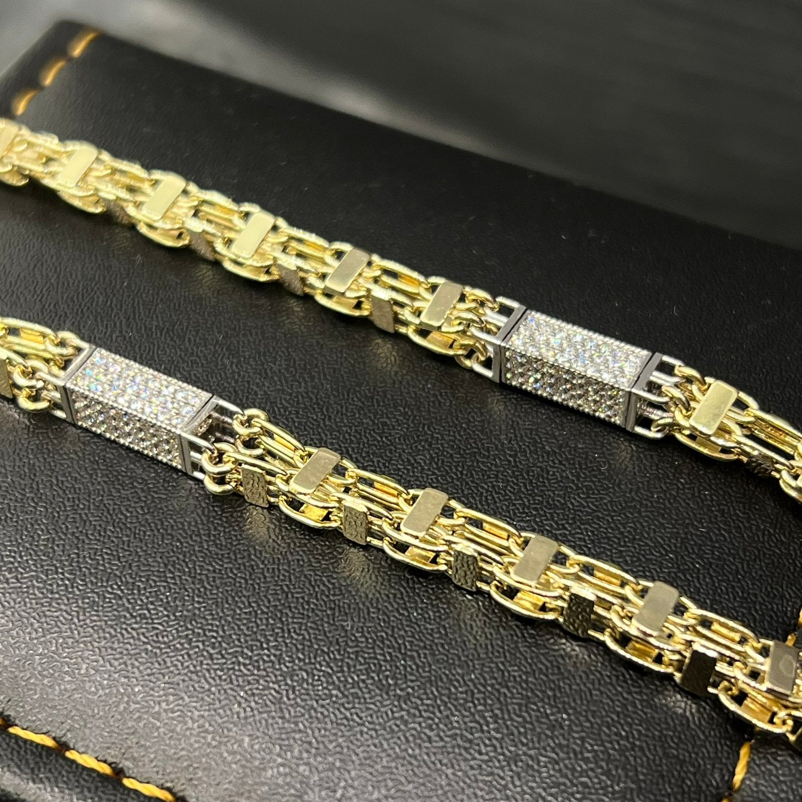 14 karaat gouden ketting magnum schakel italy, Sieraden, Tassen en Uiterlijk, Kettingen, Ophalen of Verzenden, Nieuw, Goud
