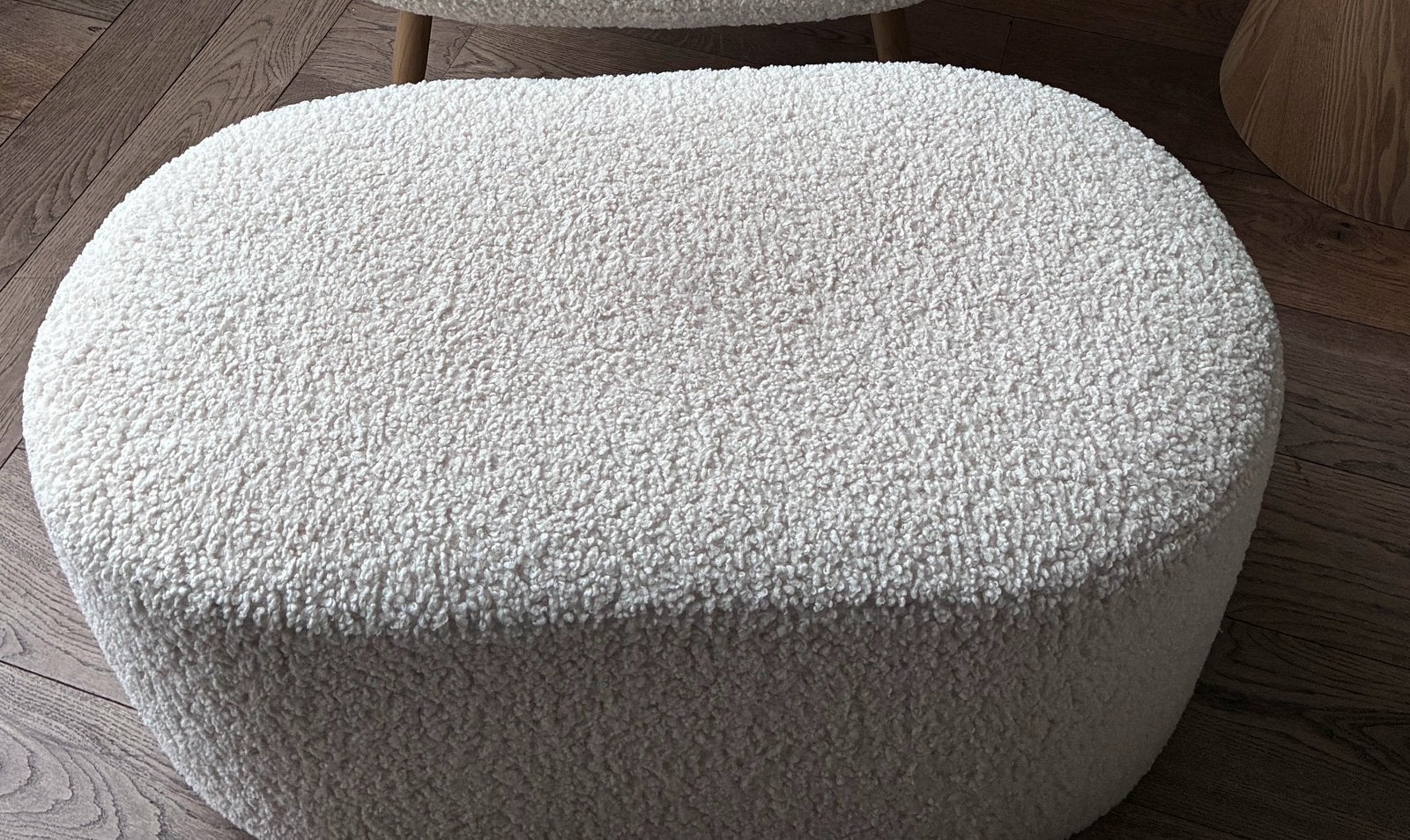 Poef /voetenbankje, Huis en Inrichting, Ophalen, Zo goed als nieuw, Rond, Minder dan 50 cm