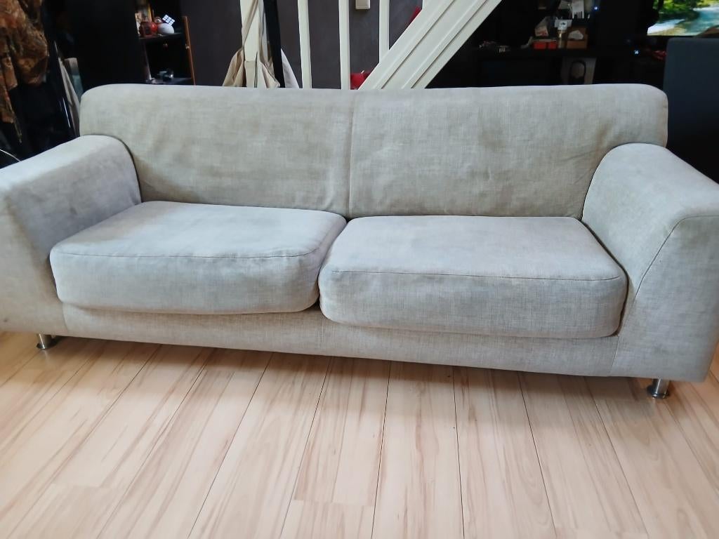 Bank en fauteuil, Ophalen, Gebruikt, Minder dan 75 cm, Rechte bank