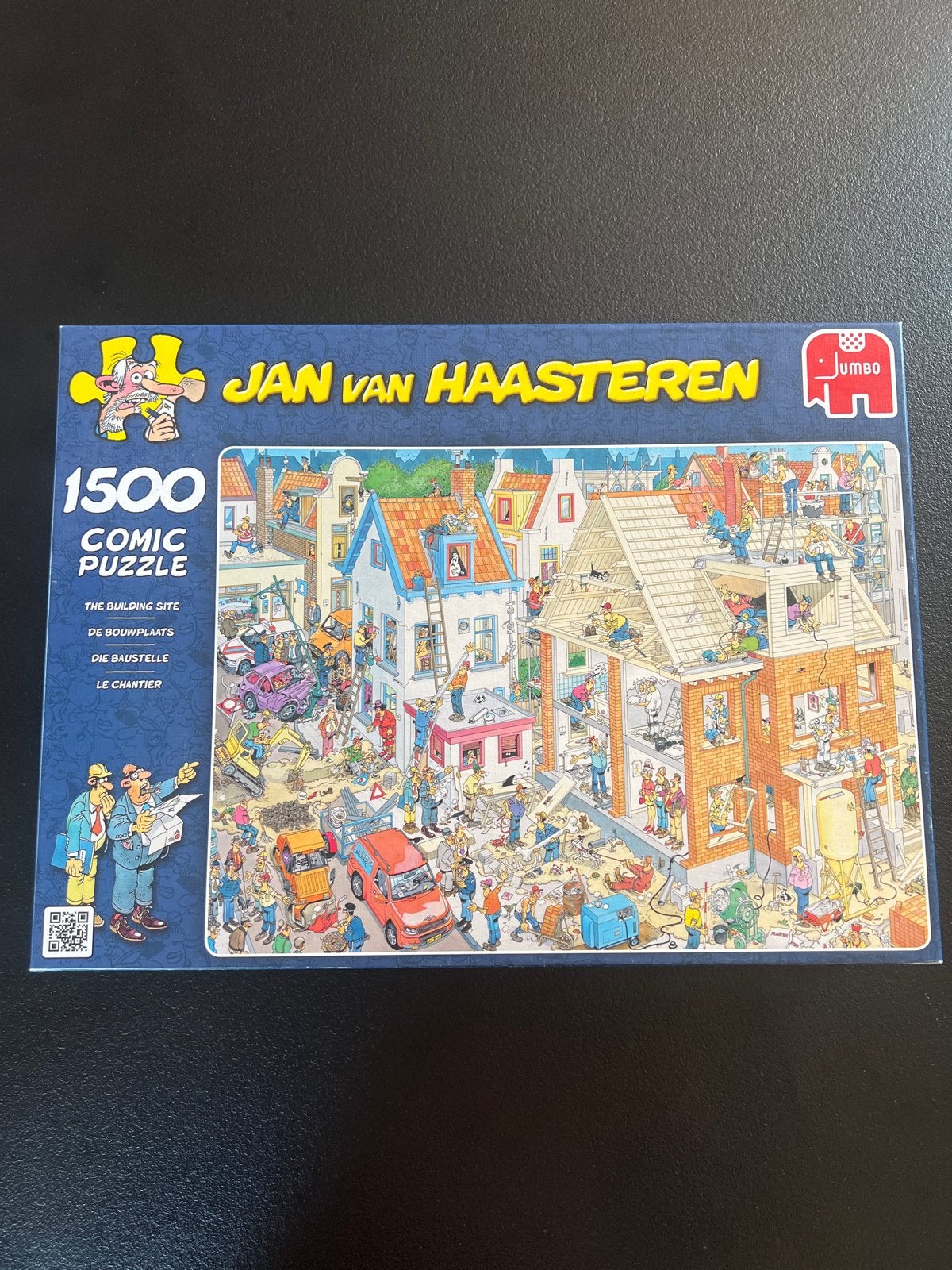 Puzzel Jan van Haasteren De Bouwplaats 1500 stukjes puzzel, Ophalen of Verzenden, 500 t/m 1500 stukjes, Zo goed als nieuw, Legpuzzel