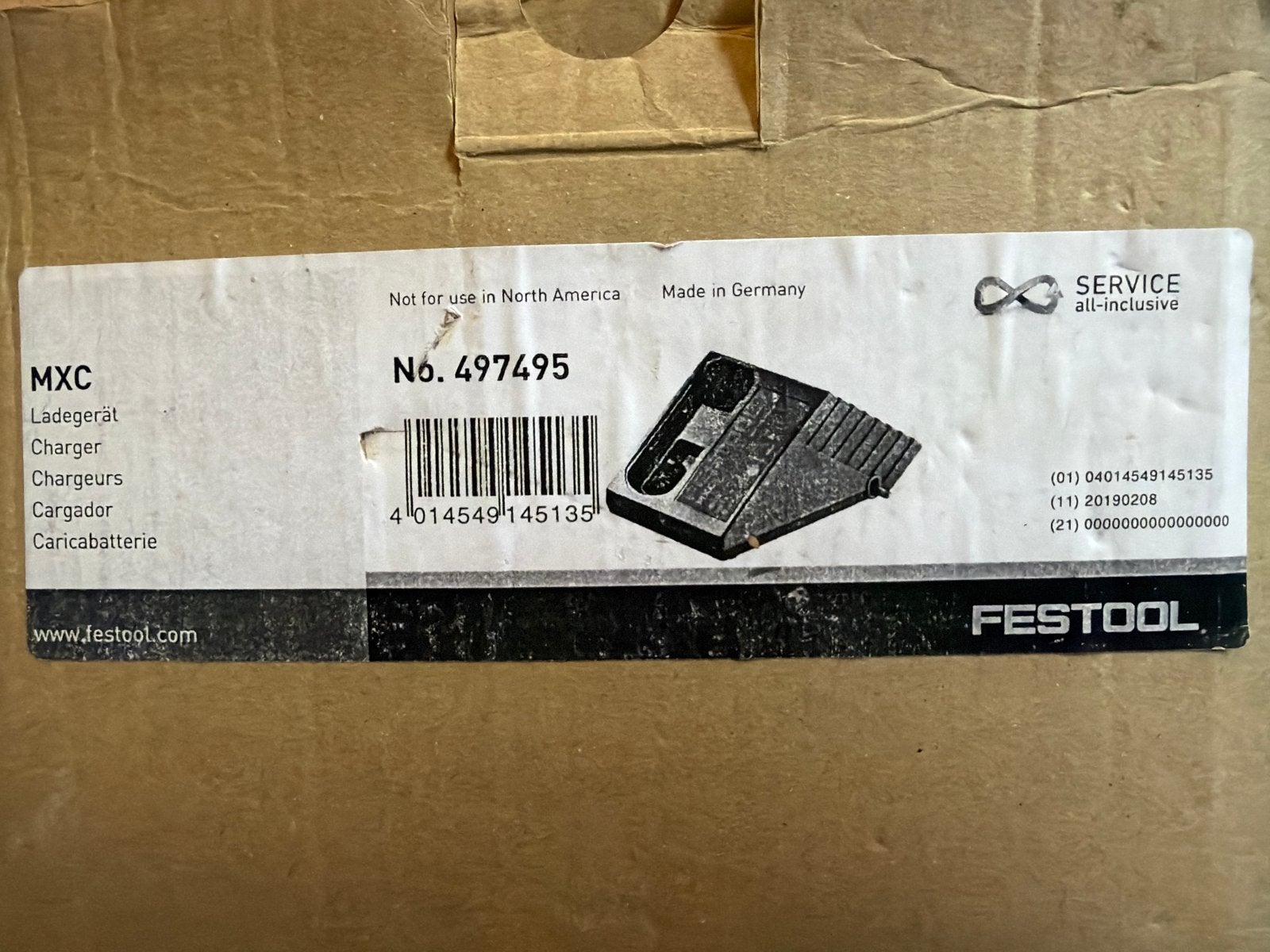 Festool MXC Oplader Nieuw in Doos, Ophalen of Verzenden, Nieuw