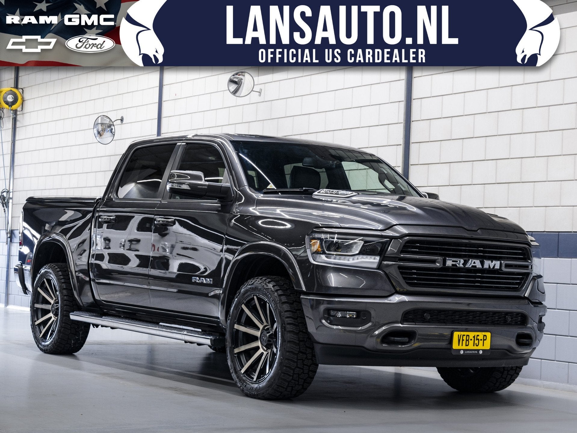 Dodge Ram 1500 5.7L V8 Laramie | Custom wielenset | Luchtver, Auto's, Dodge, Automaat, Gebruikt, 5654 cc, 402 pk