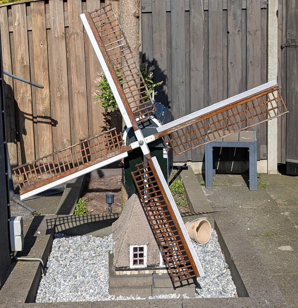 Decoratieve Tuinmolen - Houten Windmolen voor Buiten, Tuin en Terras, Ophalen, Gebruikt, Hout, Overige typen