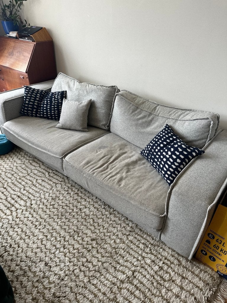 Bolia  Noora Modular Sofa - Light Gray Melange Wool, Gebruikt, 75 tot 100 cm, 200 tot 250 cm, Vierpersoons of meer