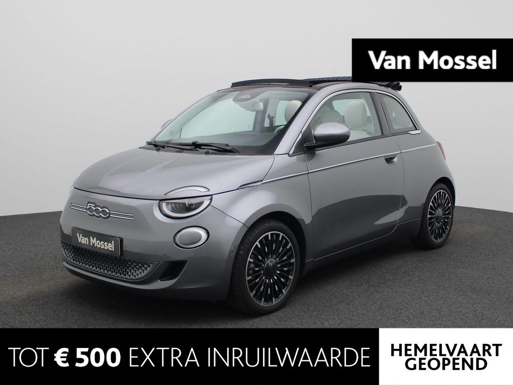 Fiat 500 C La Prima by Bocelli 42 kWh | Lederen Bekleding |, Auto's, Gebruikt, 118 pk, Cabriolet, 4 stoelen