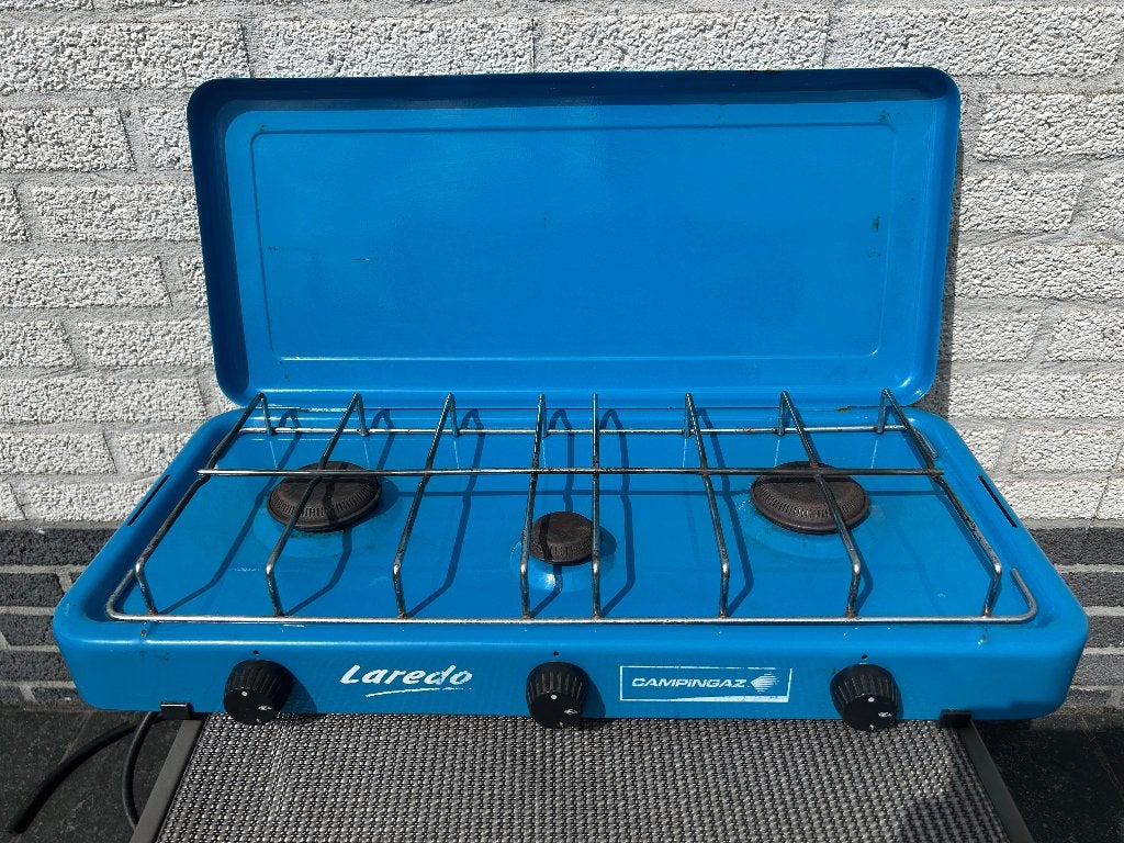 Campingaz Laredo 3-pits gasstel - Zeer nette staat, Caravans en Kamperen, Ophalen of Verzenden, Gebruikt