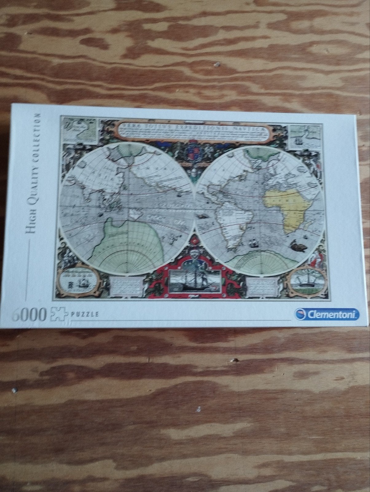 Clementoni 6000 stukjes puzzel - Wereldkaart, Hobby en Vrije tijd, Ophalen, Meer dan 1500 stukjes, Zo goed als nieuw, Legpuzzel