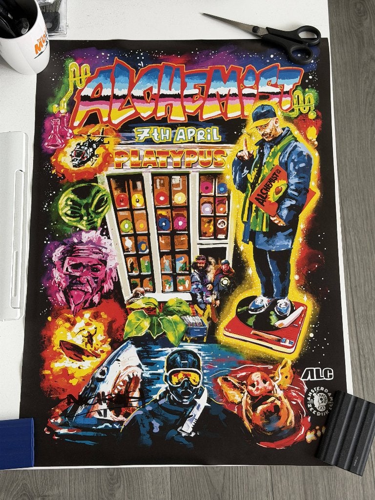The Alchemist / Platypus Vinyl Pop Up Poster (SIGNED), Verzamelen, Posters, Ophalen of Verzenden, Zo goed als nieuw, A1 t/m A3